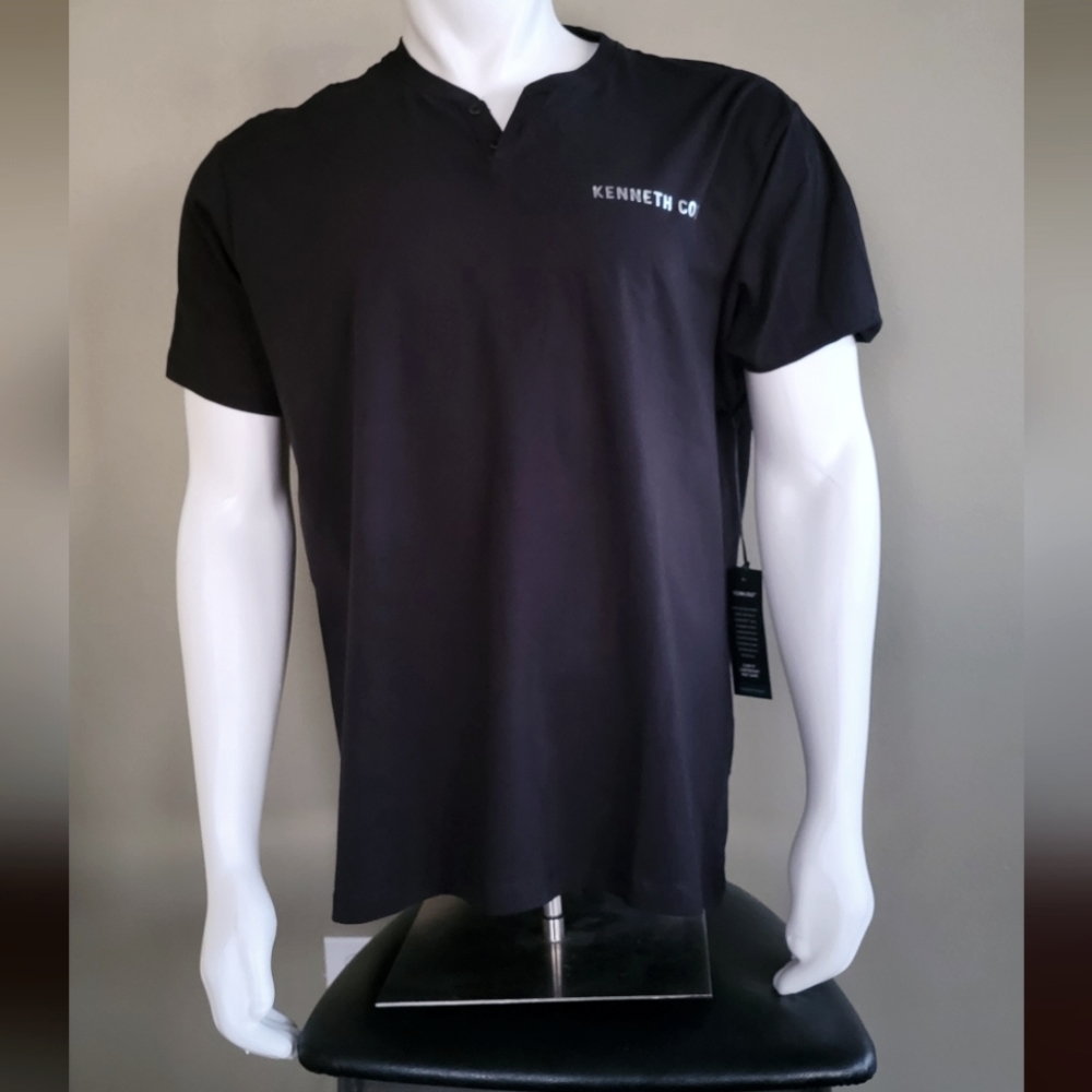 Kenneth Cole New York Black Knit Shirt NEW M,L,XL